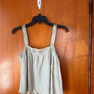 Green Sleeveless Women's Top